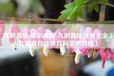 九阴真经 单剑攻略-九阴真经任务大全（九阴真经任务百科全书攻略）