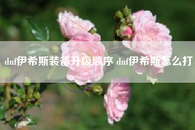 dnf伊希斯装备升级顺序 dnf伊希斯怎么打