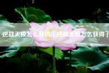 逆战天极怎么获得「逆战天级怎么获得」
