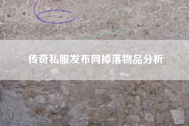 传奇私服发布网掉落物品分析