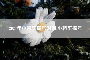 2023年小客车摇号时间,小轿车摇号