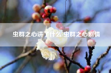 虫群之心讲了什么 虫群之心剧情