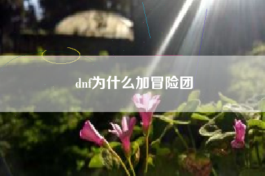 dnf为什么加冒险团