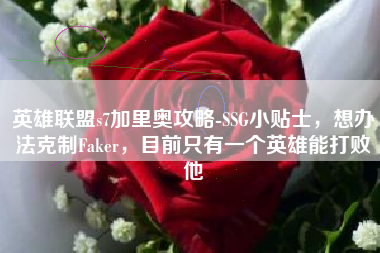 英雄联盟s7加里奥攻略-SSG小贴士，想办法克制Faker，目前只有一个英雄能打败他