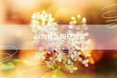 dnf为什么叫安图妮