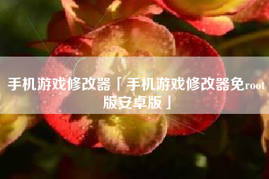 手机游戏修改器「手机游戏修改器免root版安卓版」