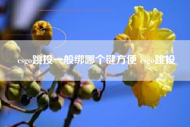 csgo跳投一般绑哪个键方便 csgo跳投