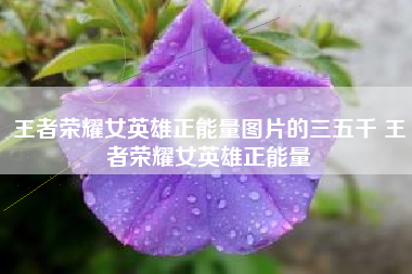 王者荣耀女英雄正能量图片的三五千 王者荣耀女英雄正能量