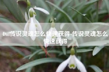 Dnf传说灵魂怎么快速获得-传说灵魂怎么快速获得