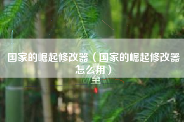 国家的崛起修改器（国家的崛起修改器怎么用）