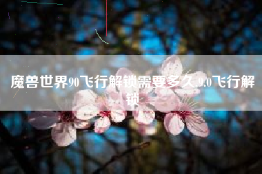魔兽世界90飞行解锁需要多久,9.0飞行解锁