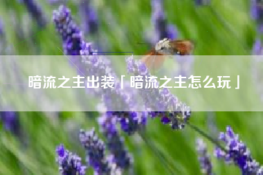 暗流之主出装「暗流之主怎么玩」