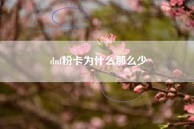 dnf粉卡为什么那么少