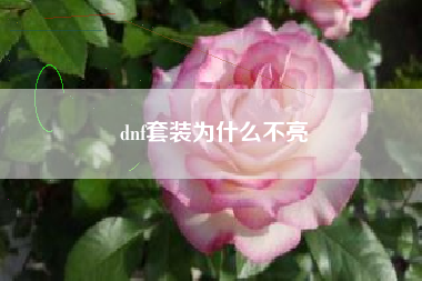 dnf套装为什么不亮