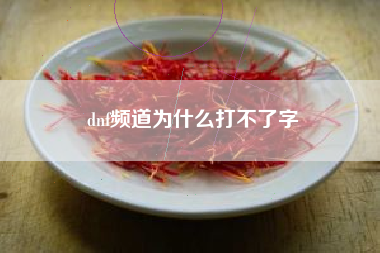 dnf频道为什么打不了字