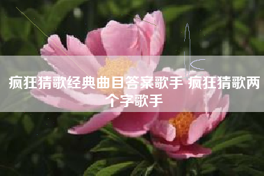疯狂猜歌经典曲目答案歌手 疯狂猜歌两个字歌手