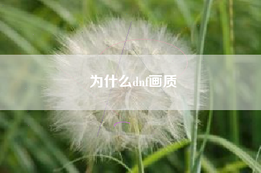 为什么dnf画质