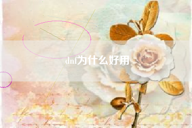dnf为什么好用