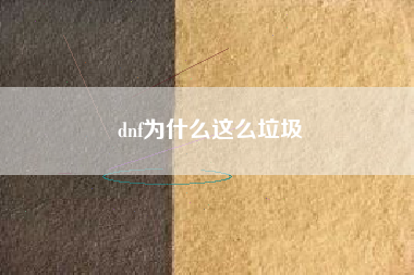 dnf为什么这么垃圾