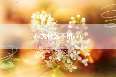dnf为什么不用unity