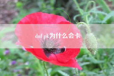 dnf pk为什么会卡