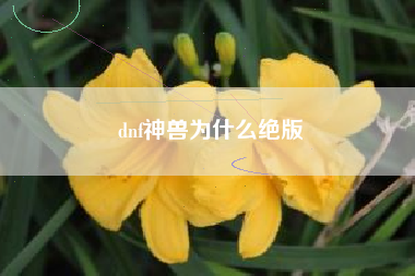 dnf神兽为什么绝版