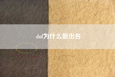 dnf为什么能出名