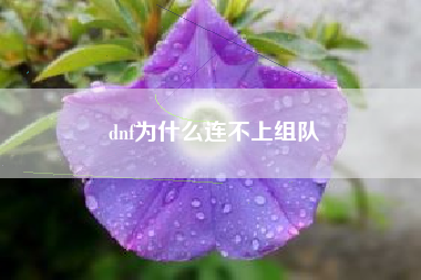 dnf为什么连不上组队