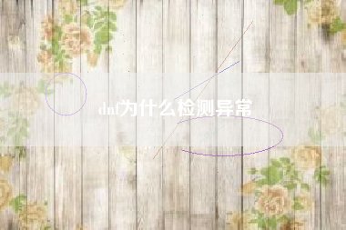 dnf为什么检测异常