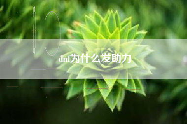 dnf为什么发助力