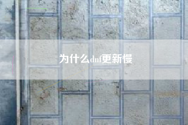 为什么dnf更新慢