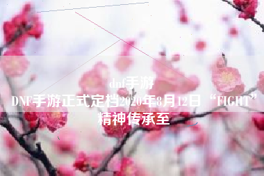 dnf手游 
DNF手游正式定档2020年8月12日“FIGHT”精神传承至