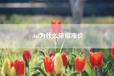 dnf为什么浓缩涨价