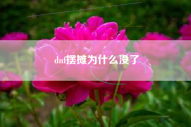 dnf摆摊为什么没了