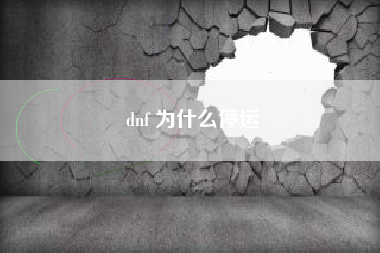 dnf 为什么停运