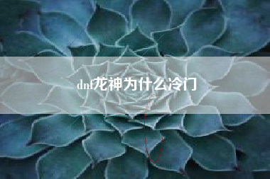 dnf龙神为什么冷门