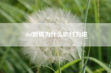 dnf剧情为什么助纣为虐