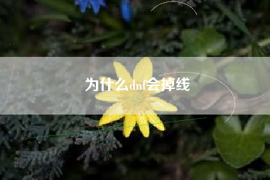为什么dnf会掉线