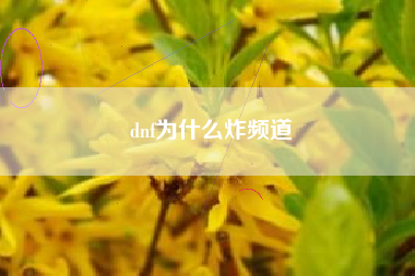 dnf为什么炸频道