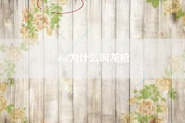 dnf为什么叫龙枪