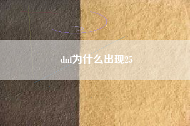 dnf为什么出现25