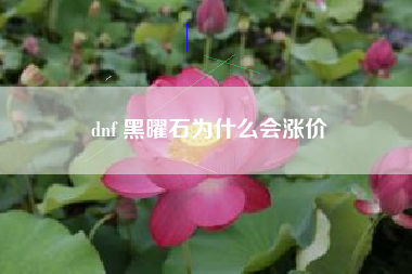 dnf 黑曜石为什么会涨价