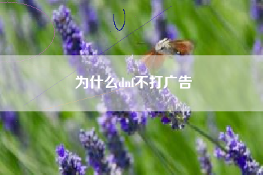 为什么dnf不打广告
