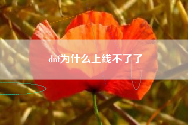 dnf为什么上线不了了