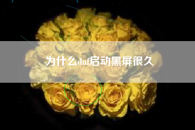 为什么dnf启动黑屏很久