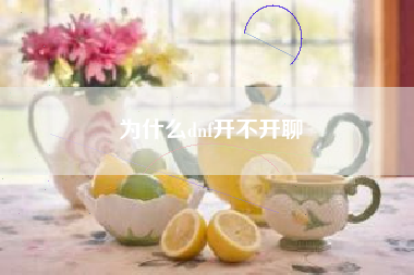 为什么dnf开不开聊