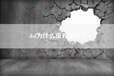 dnf为什么没有图片了