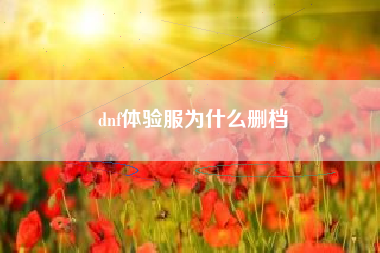 dnf体验服为什么删档