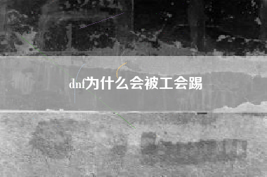 dnf为什么会被工会踢
