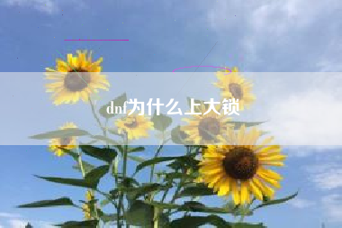 dnf为什么上大锁